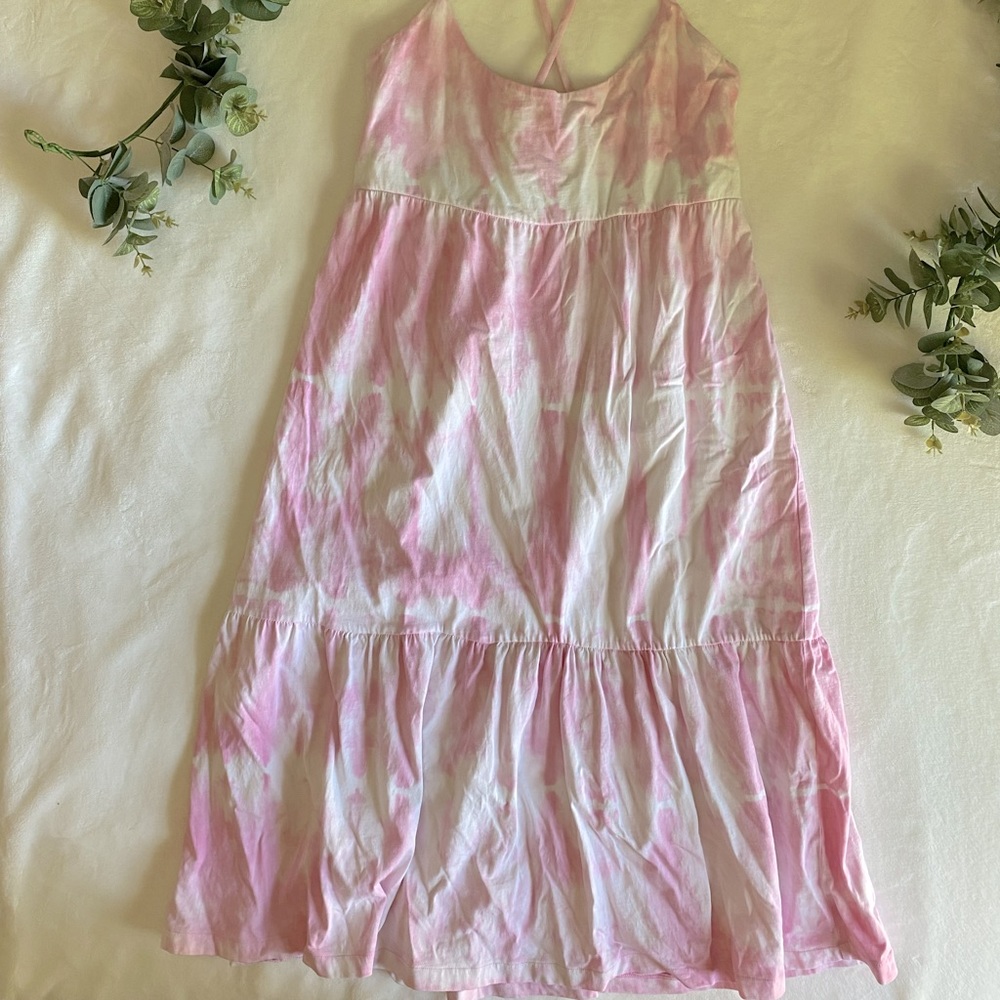 GAP pink tie dye shift dress